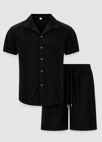 Men's Cuban Outfit Set | Collar Co-Ord Set | Men | Lightweight Cotton Blend | Steven & Levon