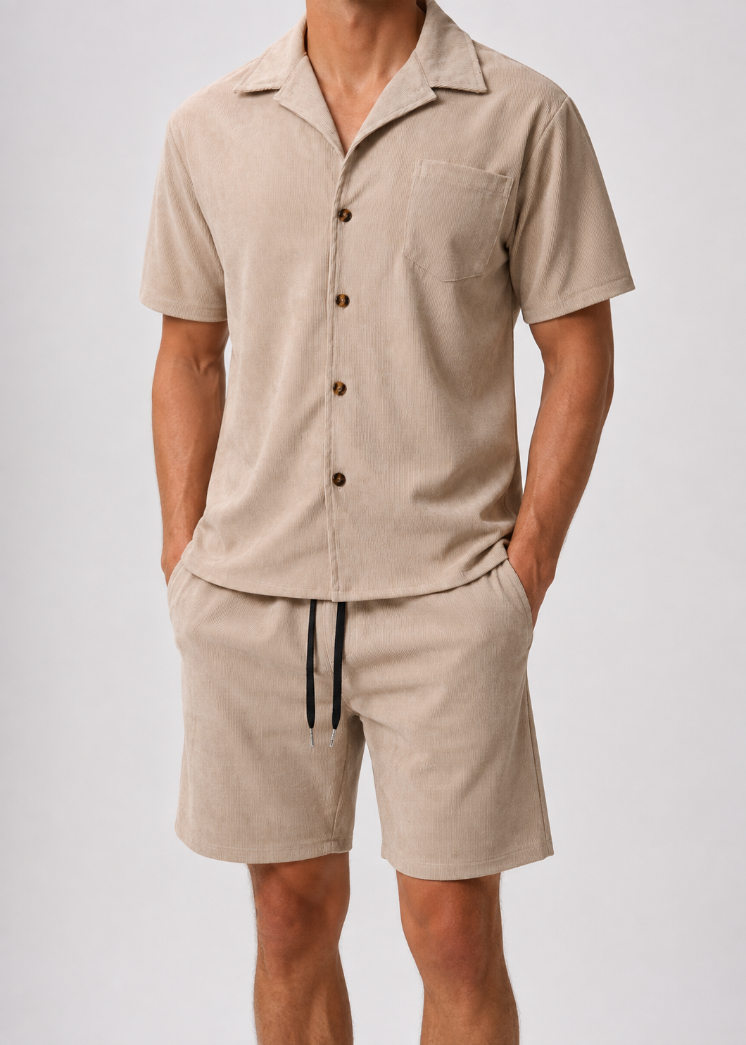 Men's Cuban Outfit Set | Collar Co-Ord Set | Men | Lightweight Cotton Blend | Steven & Levon