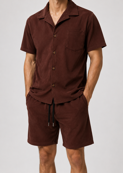 Men's Cuban Outfit Set | Collar Co-Ord Set | Men | Lightweight Cotton Blend | Steven & Levon