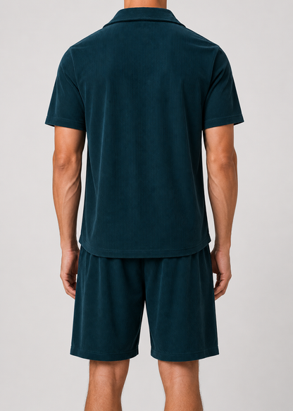 Men's Cuban Outfit Set | Collar Co-Ord Set | Men | Lightweight Cotton Blend | Steven & Levon