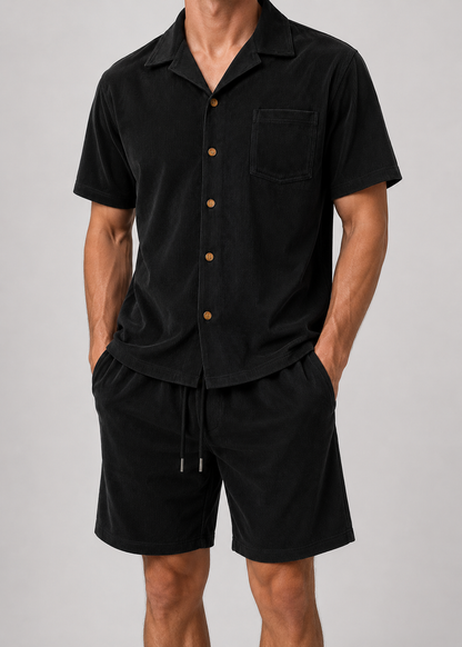 Men's Cuban Outfit Set | Collar Co-Ord Set | Men | Lightweight Cotton Blend | Steven & Levon