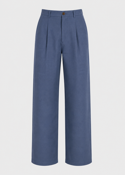Men's Wide Leg Trousers |  Relaxed Fit Cotton Blend Pants | Smart Casual Streetwear | Steven & Levon