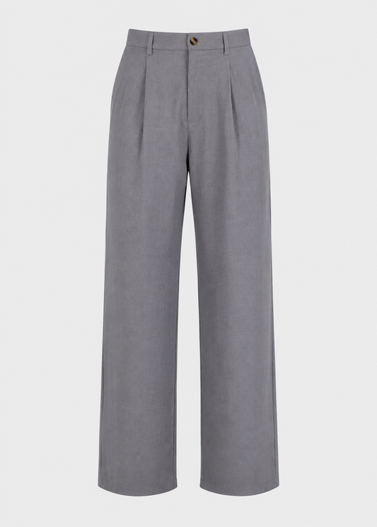 Men's Wide Leg Trousers |  Relaxed Fit Cotton Blend Pants | Smart Casual Streetwear | Steven & Levon