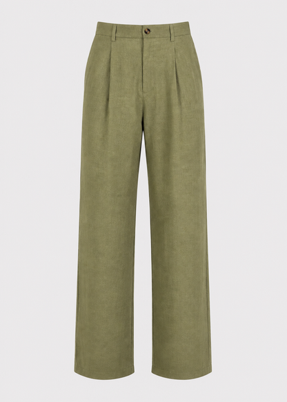 Men's Wide Leg Trousers |  Relaxed Fit Cotton Blend Pants | Smart Casual Streetwear | Steven & Levon