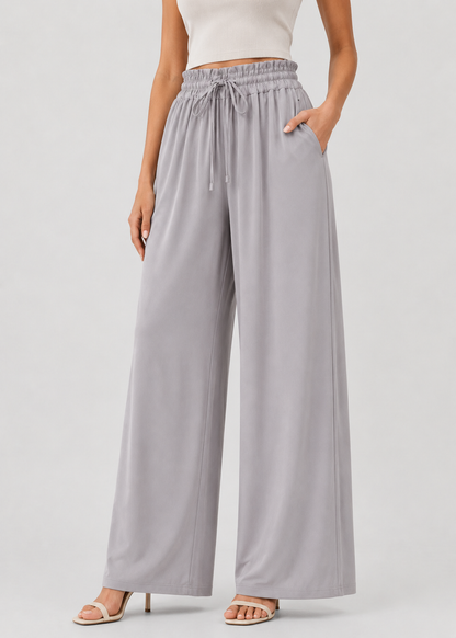 Women's Wide Leg Pants | Elastic Waist | Lightweight Casual | Steven & Levon