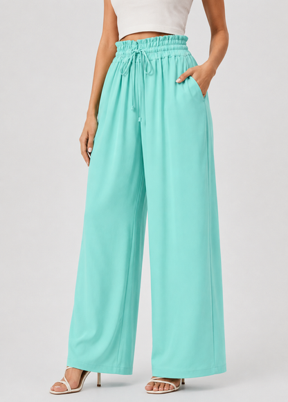 Women's Wide Leg Pants | Elastic Waist | Lightweight Casual | Steven & Levon
