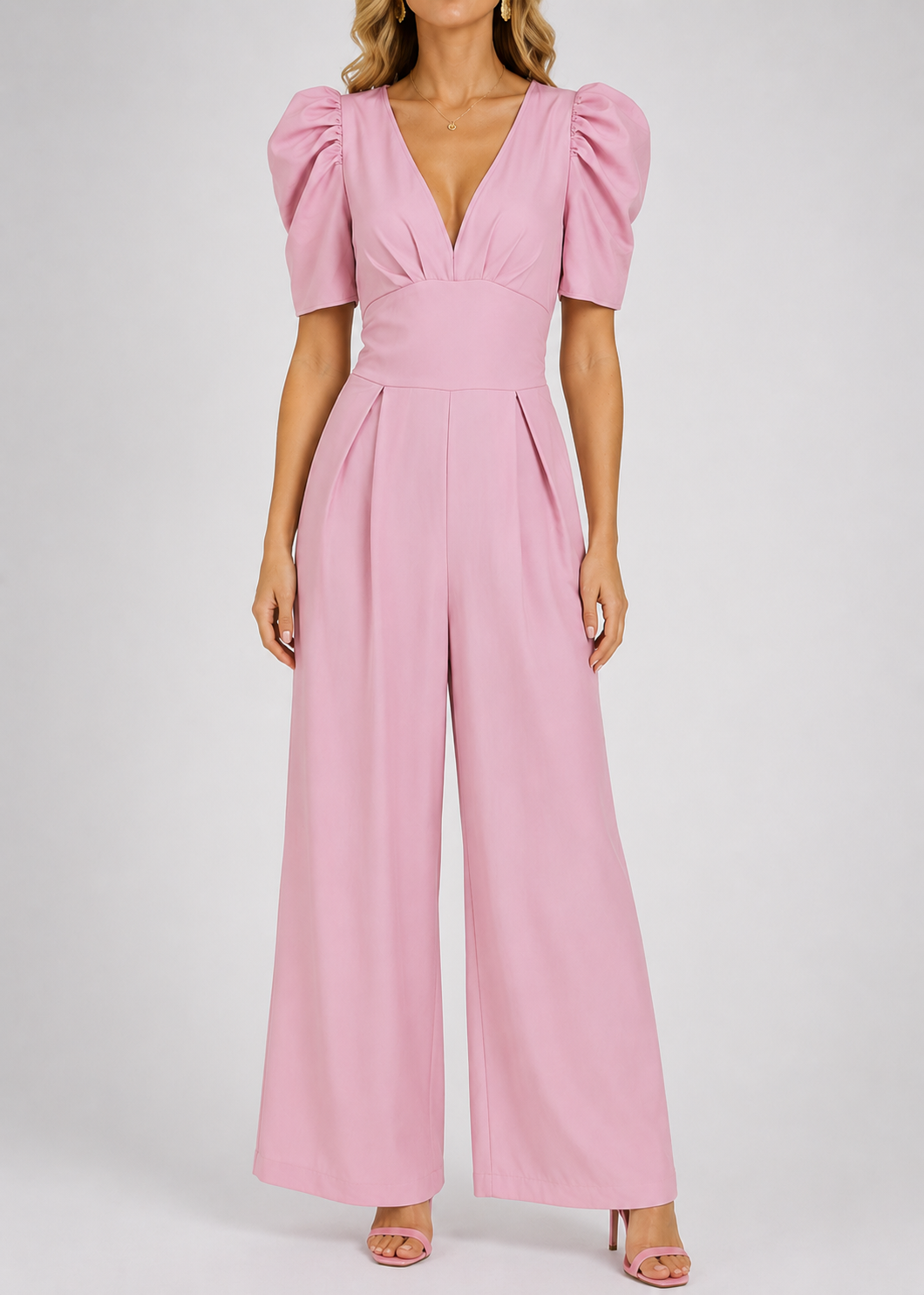 Women's Maxi Jumpsuit | Polyester | Wide Leg | Formal Evening Wear | Elegant Styles | Steven & Levon