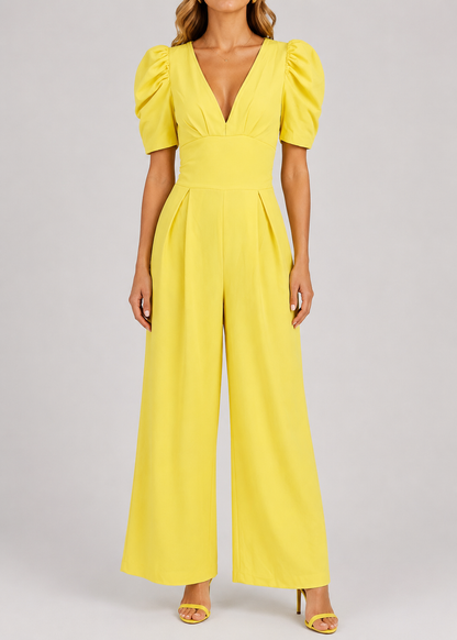 Women's Maxi Jumpsuit | Polyester | Wide Leg | Formal Evening Wear | Elegant Styles | Steven & Levon