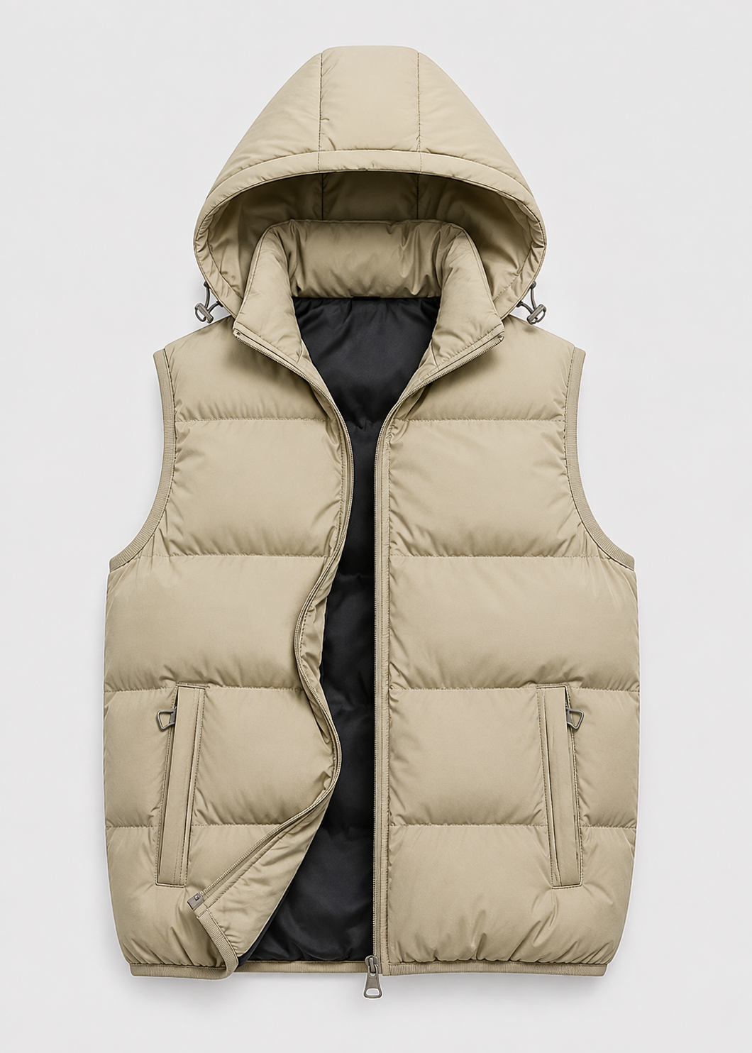 Men's Padded Hooded Bodywarmer | Quilted Gilet | Lightweight | Warm Insulated | Steven & Levon