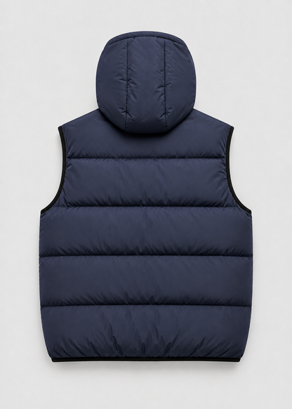 Men's Padded Hooded Bodywarmer | Quilted Gilet | Lightweight | Warm Insulated | Steven & Levon
