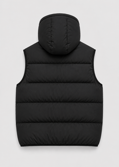 Men's Padded Hooded Bodywarmer | Quilted Gilet | Lightweight | Warm Insulated | Steven & Levon