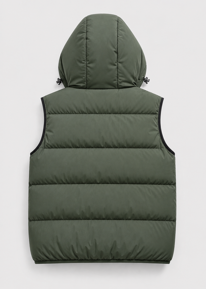 Men's Padded Hooded Bodywarmer | Quilted Gilet | Lightweight | Warm Insulated | Steven & Levon