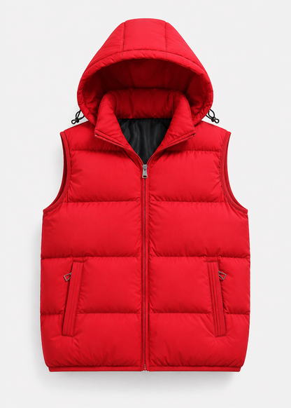 Men's Padded Hooded Bodywarmer | Quilted Gilet | Lightweight | Warm Insulated | Steven & Levon