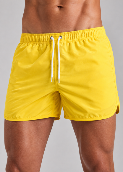 Men’s Quick Dry Swim Shorts | Polyester Drawstring Beach Trunks | Lightweight Summer Swimwear | Steven & Levon