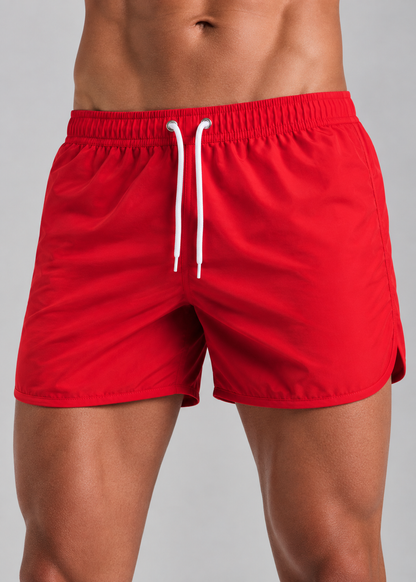 Men’s Quick Dry Swim Shorts | Polyester Drawstring Beach Trunks | Lightweight Summer Swimwear | Steven & Levon