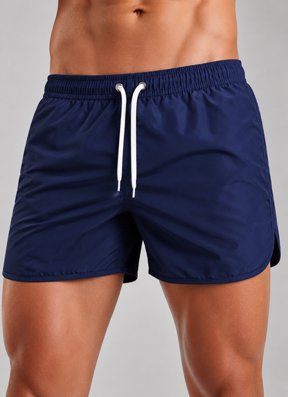 Men’s Quick Dry Swim Shorts | Polyester Drawstring Beach Trunks | Lightweight Summer Swimwear | Steven & Levon