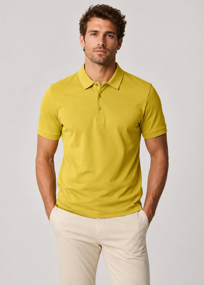 Men’s Slim Fit Polo Shirt | Men | Cotton Blend | Lapel Collar Short Sleeve Casual Top | Steven & Levon