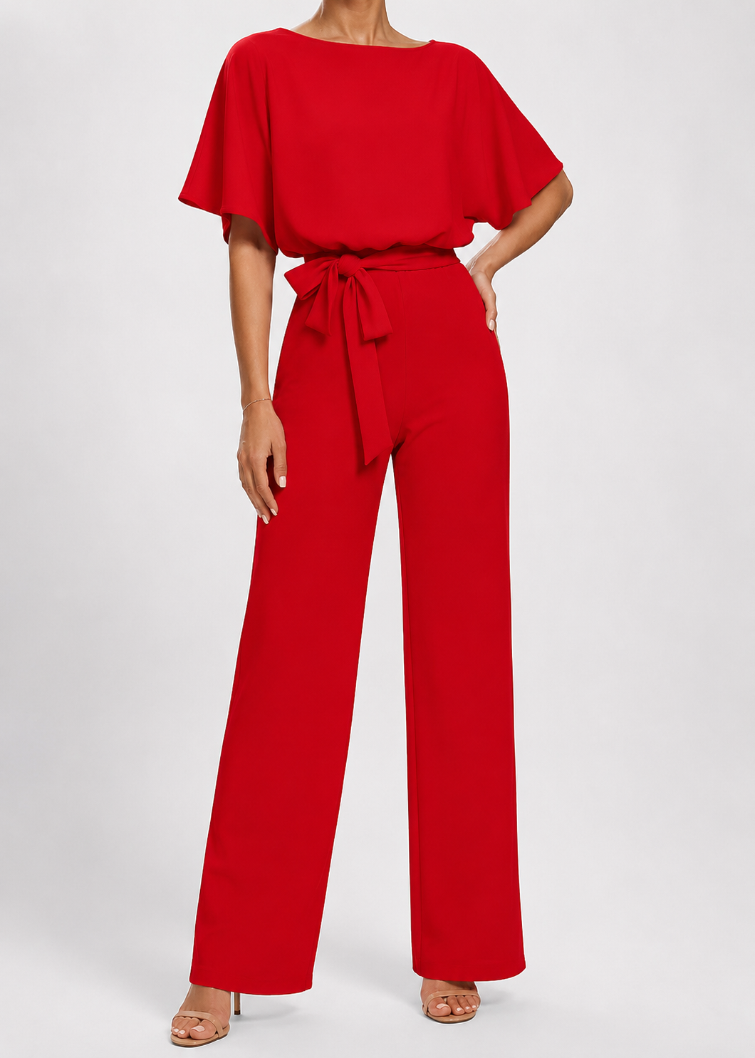 Women's Simple Chic Jumpsuit | Lightweight Polyester Blend | Relaxed Fit | Everyday Wear | Steven & Levon