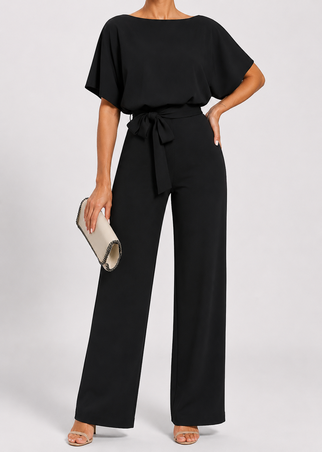 Women's Simple Chic Jumpsuit | Lightweight Polyester Blend | Relaxed Fit | Everyday Wear | Steven & Levon