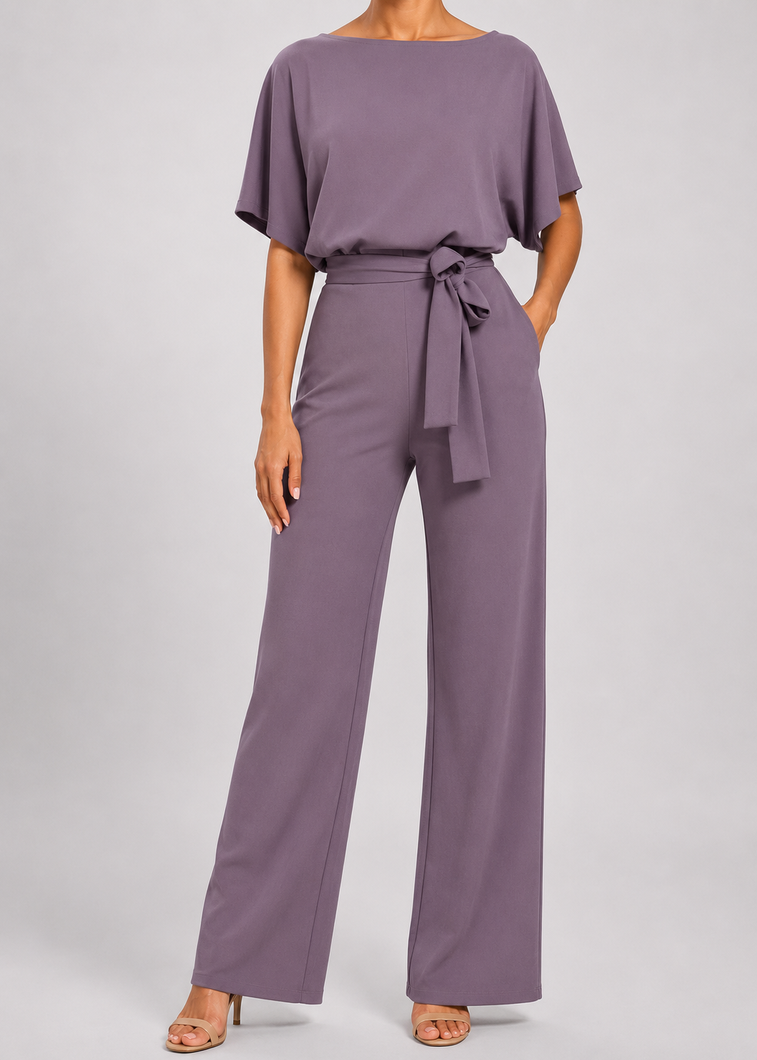 Women's Simple Chic Jumpsuit | Lightweight Polyester Blend | Relaxed Fit | Everyday Wear | Steven & Levon