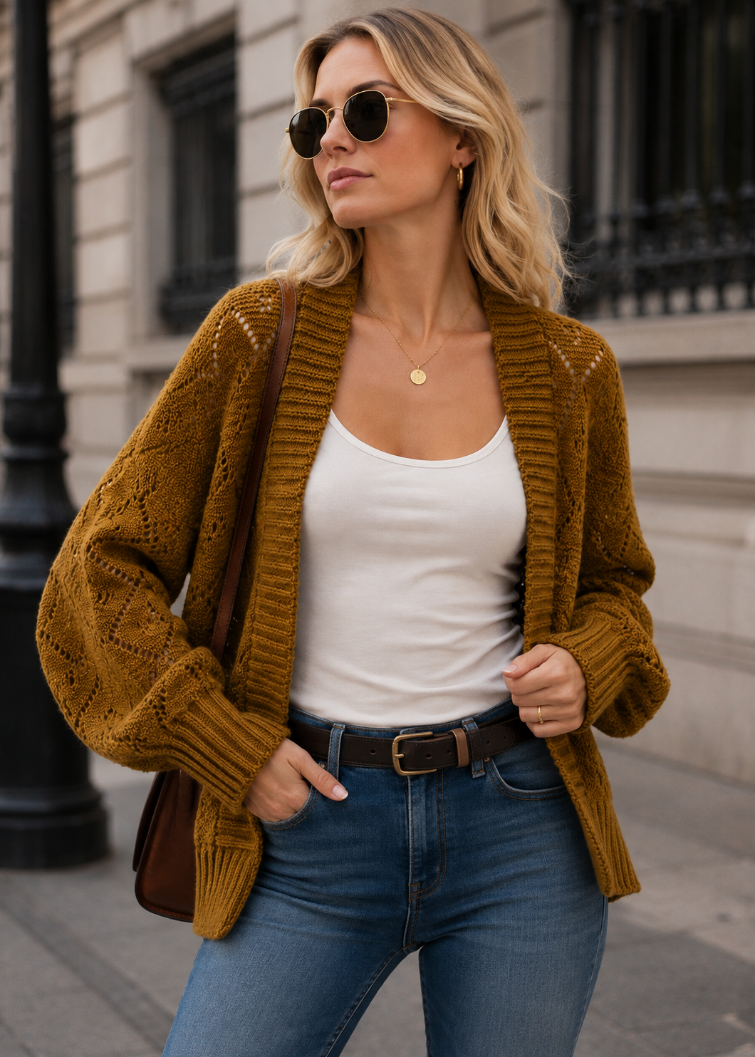 Premium Knit Cardigan | Women | Button Front | Faux Cashmere | Versatile Casual Wear | Steven & Levon
