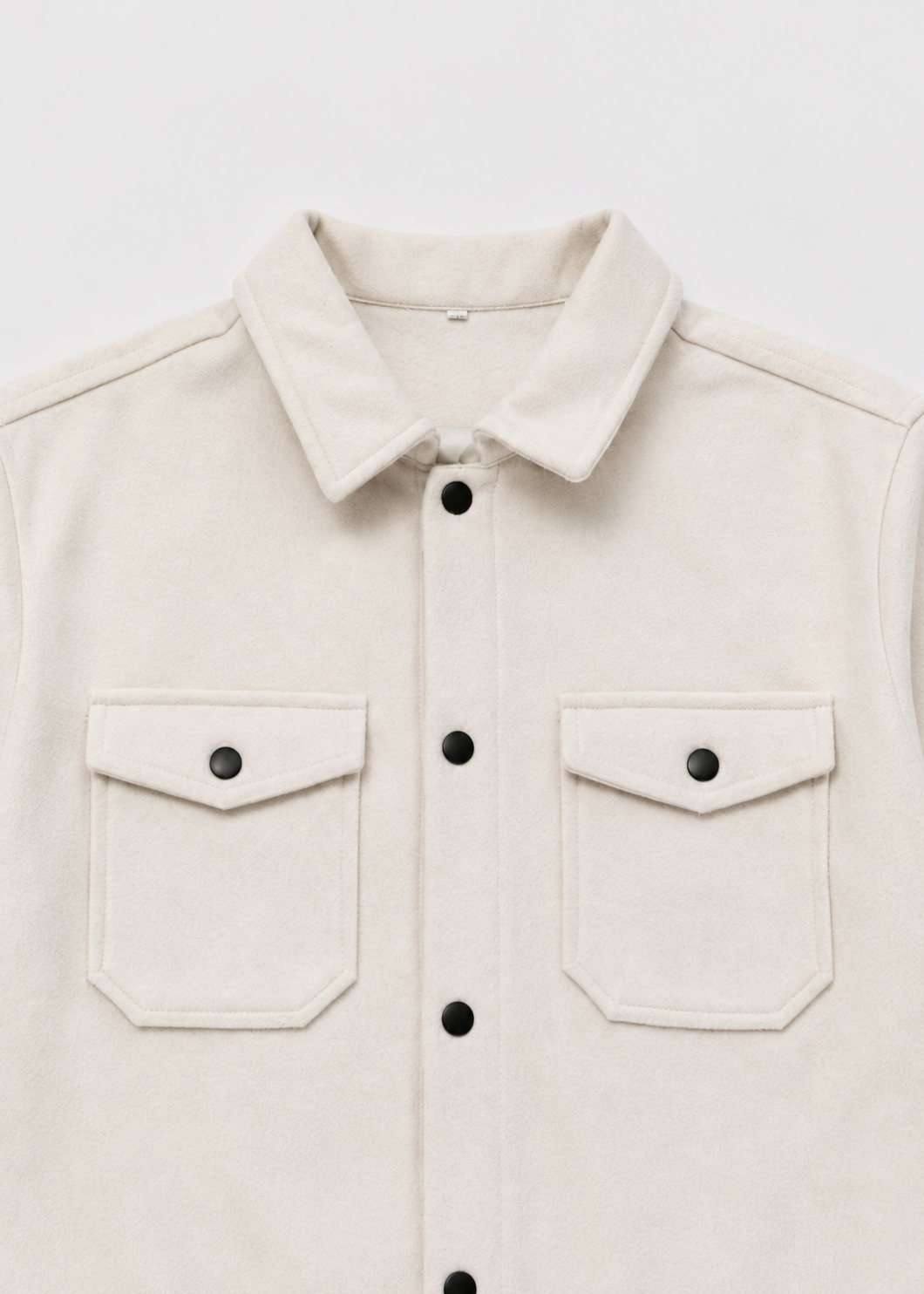Men's Thickened Shirt Jacket | Polyester Overshirt | Chest Pockets | Casual Layering | Steven & Levon
