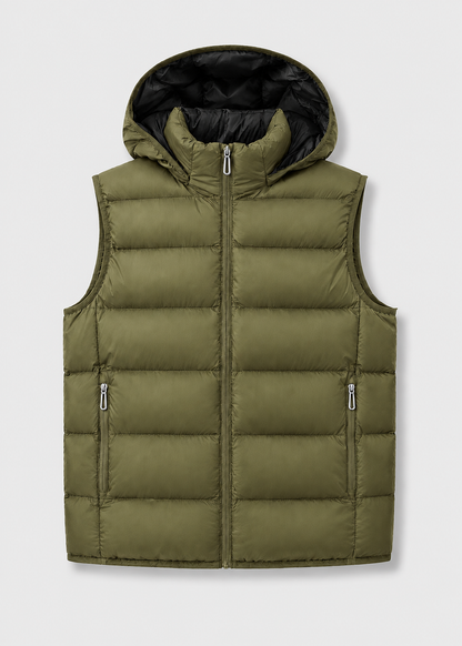 Men's Padded Bodywarmer Vest | Quilted Gilet | Zip Front | Warm Insulated | Steven & Levon