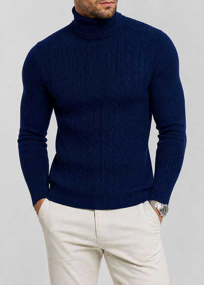 Heidi Men's Turtleneck Sweater | Slim Fit Warm Winter Knit Pullover