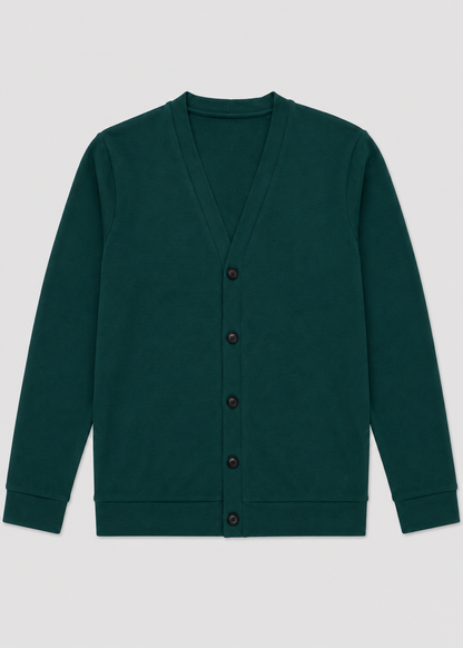 V-Neck Button Cardigan | Men's Spandex Fabric | Slim Fit Casual Long Sleeve Sweater | Steven & Levon