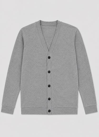 V-Neck Button Cardigan | Men's Spandex Fabric | Slim Fit Casual Long Sleeve Sweater | Steven & Levon