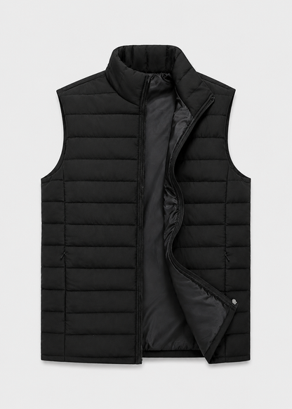 Men's Casual Bodywarmer Vest | Quilted Gilet | Zip Front | Lightweight Warm | Steven & Levon