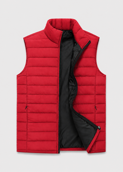 Men's Casual Bodywarmer Vest | Quilted Gilet | Zip Front | Lightweight Warm | Steven & Levon