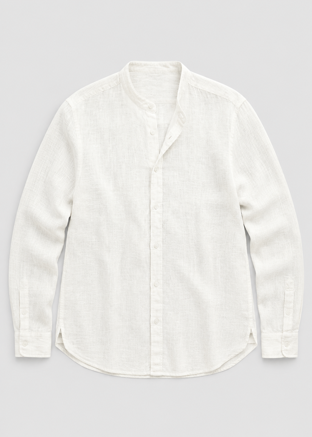 Men's Linen Long Sleeve Shirt | Men | Lightweight Breathable Collarless Button-Up | Casual Relaxed Fit | Steven & Levon