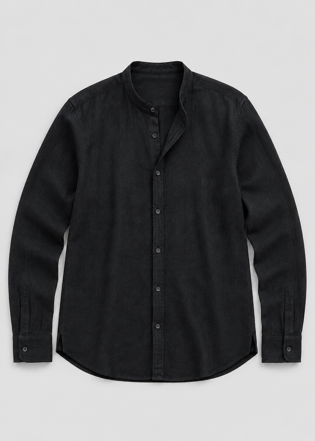 Men's Linen Long Sleeve Shirt | Men | Lightweight Breathable Collarless Button-Up | Casual Relaxed Fit | Steven & Levon