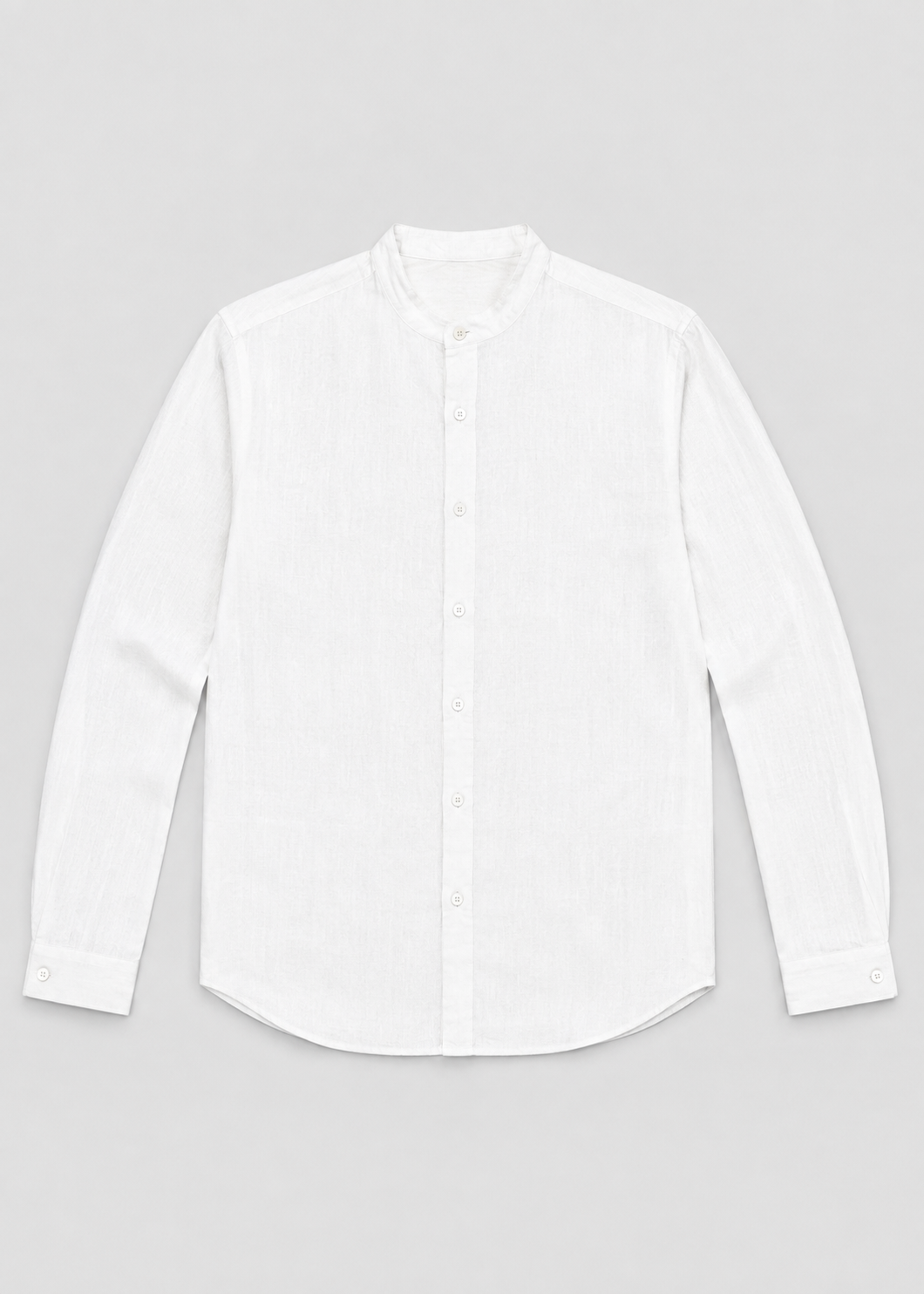 Men's Linen Long Sleeve Shirt | Men | Lightweight Breathable Collarless Button-Up | Casual Relaxed Fit | Steven & Levon