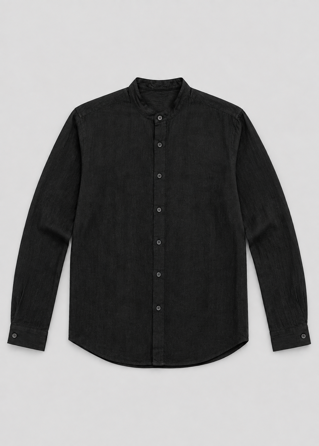 Men's Linen Long Sleeve Shirt | Men | Lightweight Breathable Collarless Button-Up | Casual Relaxed Fit | Steven & Levon