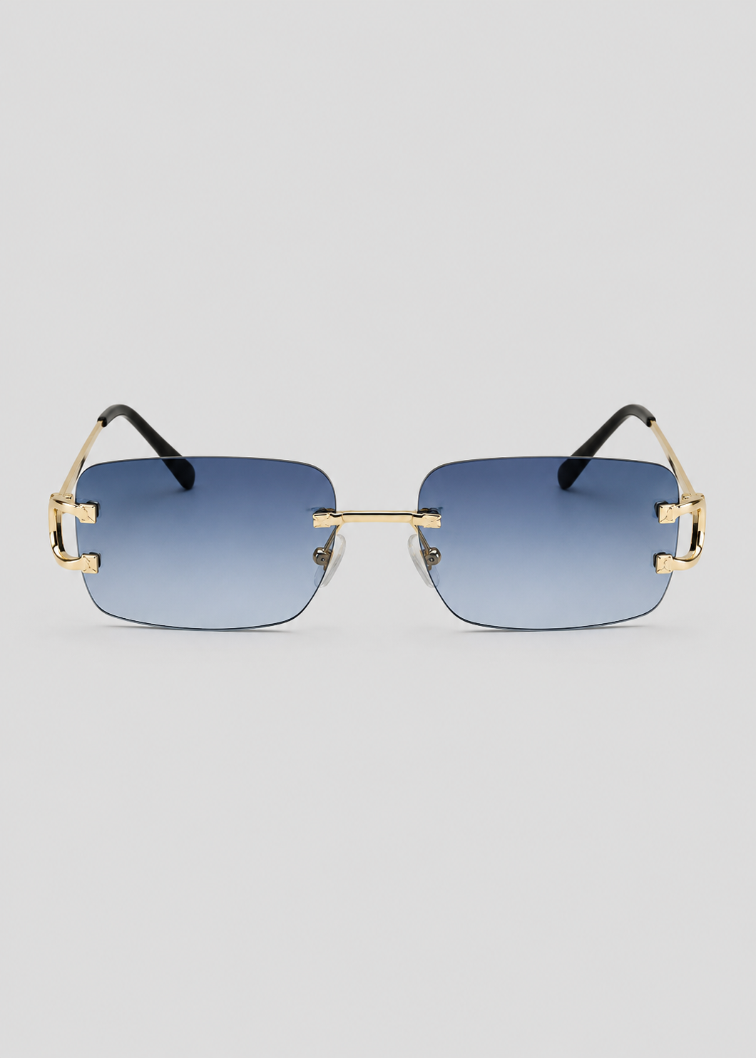 Rimless Square Sunglasses | Unisex | UV400 Metal Frame Eyewear | Lightweight Designer Shades | Steven & Levon