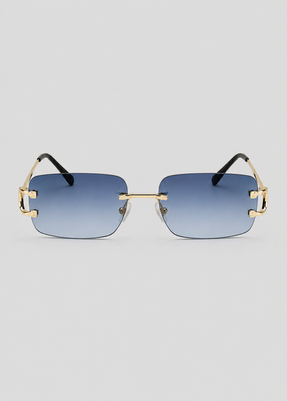 Rimless Square Sunglasses | Unisex | UV400 Metal Frame Eyewear | Lightweight Designer Shades | Steven & Levon