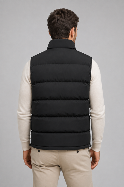 Men's Quilted Padded Bodywarmer | Gilet | Zip Closure | Insulated Vest | Steven & Levon