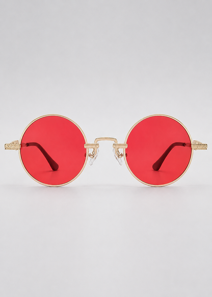 Round Polarized Sunglasses | Unisex | Lightweight Metal Frame | UV Protection | Everyday Eyewear | Steven & Levon