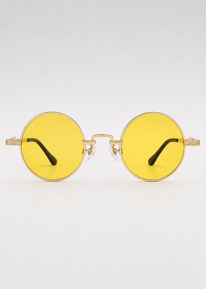 Round Polarized Sunglasses | Unisex | Lightweight Metal Frame | UV Protection | Everyday Eyewear | Steven & Levon
