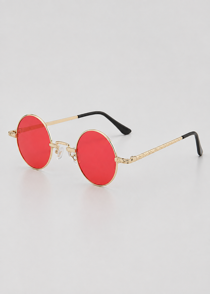 Round Polarized Sunglasses | Unisex | Lightweight Metal Frame | UV Protection | Everyday Eyewear | Steven & Levon