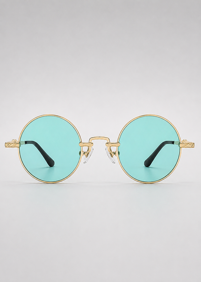 Round Polarized Sunglasses | Unisex | Lightweight Metal Frame | UV Protection | Everyday Eyewear | Steven & Levon