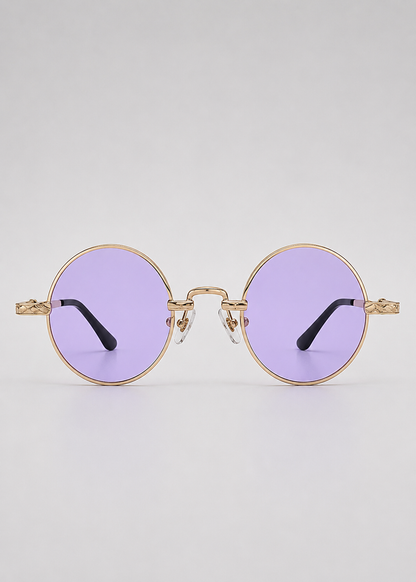 Round Polarized Sunglasses | Unisex | Lightweight Metal Frame | UV Protection | Everyday Eyewear | Steven & Levon