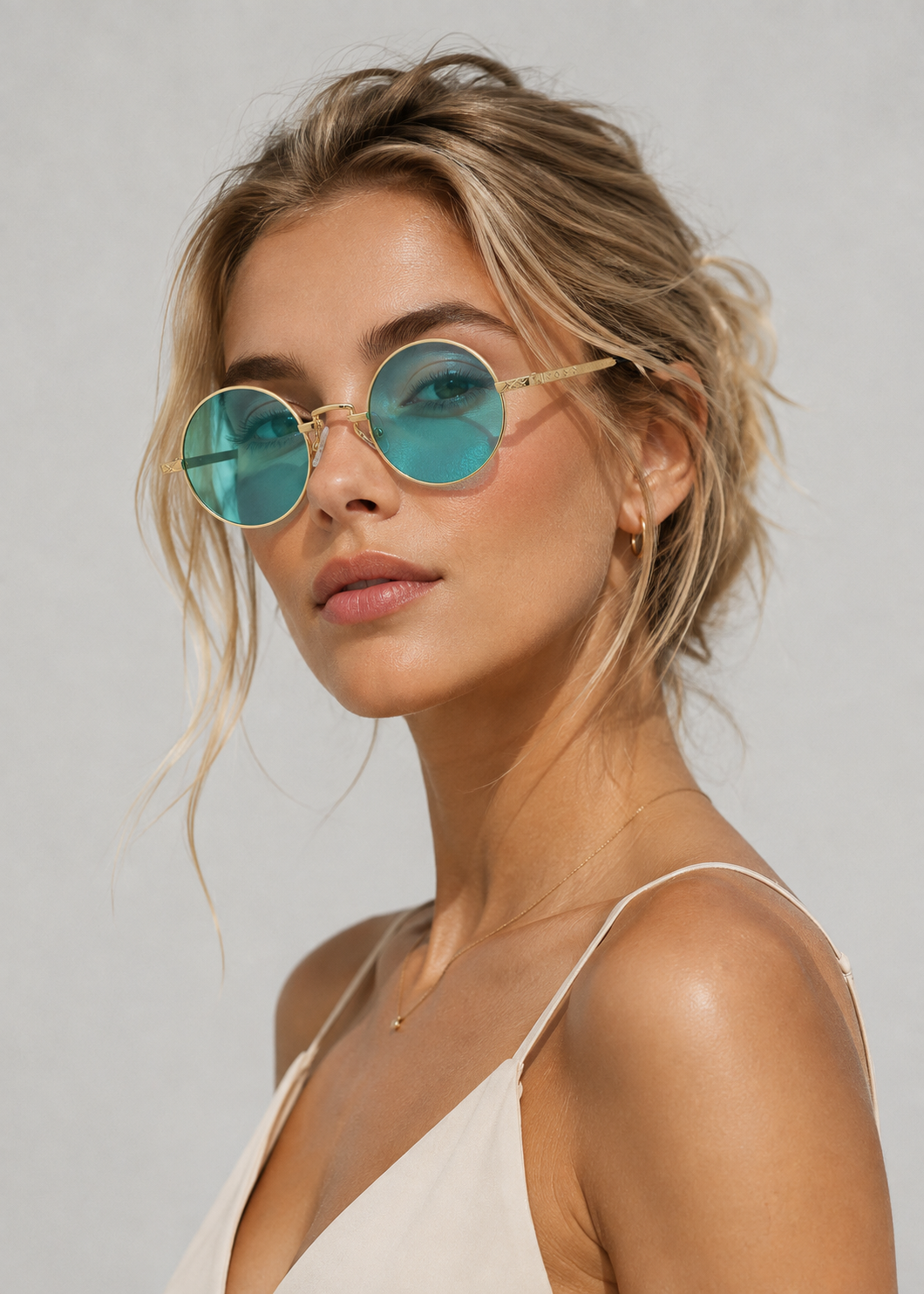 Round Polarized Sunglasses | Unisex | Lightweight Metal Frame | UV Protection | Everyday Eyewear | Steven & Levon