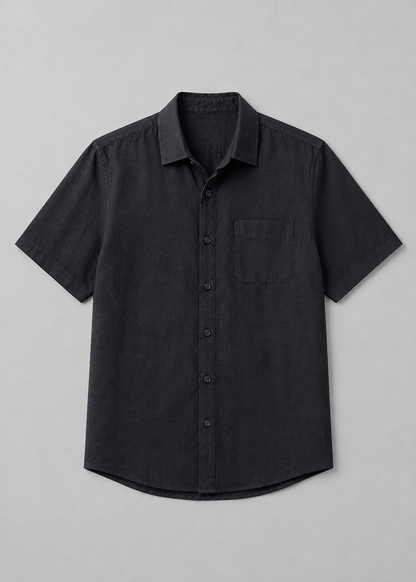 Men's Short Sleeve Viscose Shirt | Men | Casual Summer Button-Up | Relaxed Fit | Steven & Levon