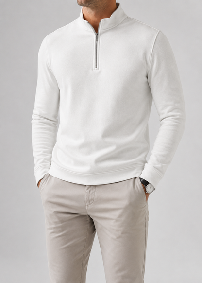 Men’s Slim Fit Quarter Zip Sweater | Jumper | Men | Cashmere Blend | Casual Smart Layering | Steven & Levon