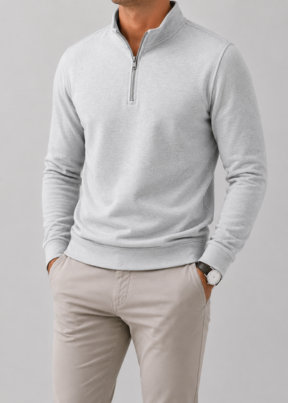 Men’s Slim Fit Quarter Zip Sweater | Jumper | Men | Cashmere Blend | Casual Smart Layering | Steven & Levon