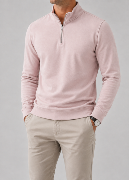 Men’s Slim Fit Quarter Zip Sweater | Jumper | Men | Cashmere Blend | Casual Smart Layering | Steven & Levon