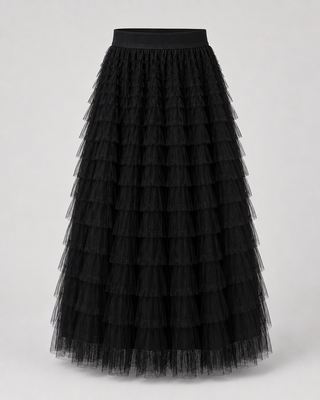 Tulle Maxi Skirt | Women | Layered Tulle | Elastic Waistband | Flowy A-Line Skirt | Steven & Levon